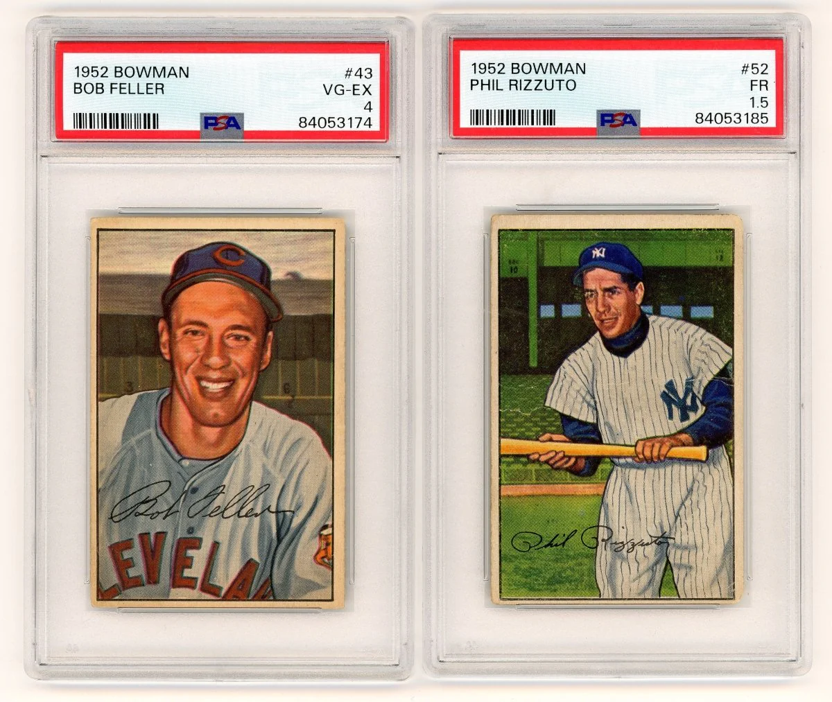 1952 BOWMAN BASEBALL COMPLETE GRADED SET BREAK - 2 GRADED CARDS PER BOX! - Image 10