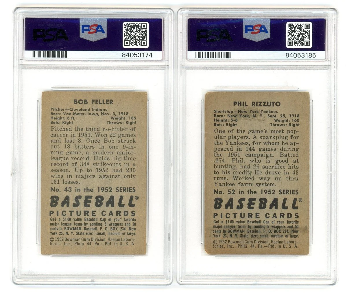 1952 BOWMAN BASEBALL COMPLETE GRADED SET BREAK - 2 GRADED CARDS PER BOX! - Image 11