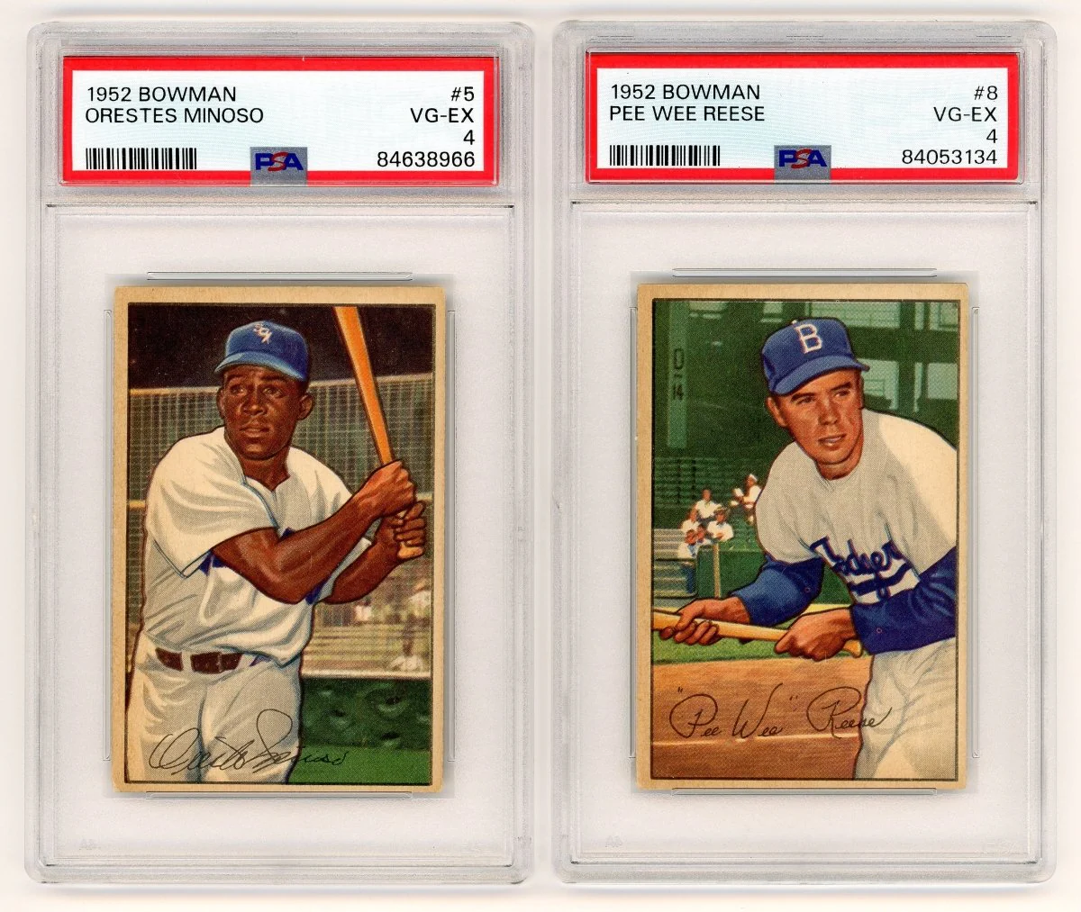 1952 BOWMAN BASEBALL COMPLETE GRADED SET BREAK - 2 GRADED CARDS PER BOX! - Image 4