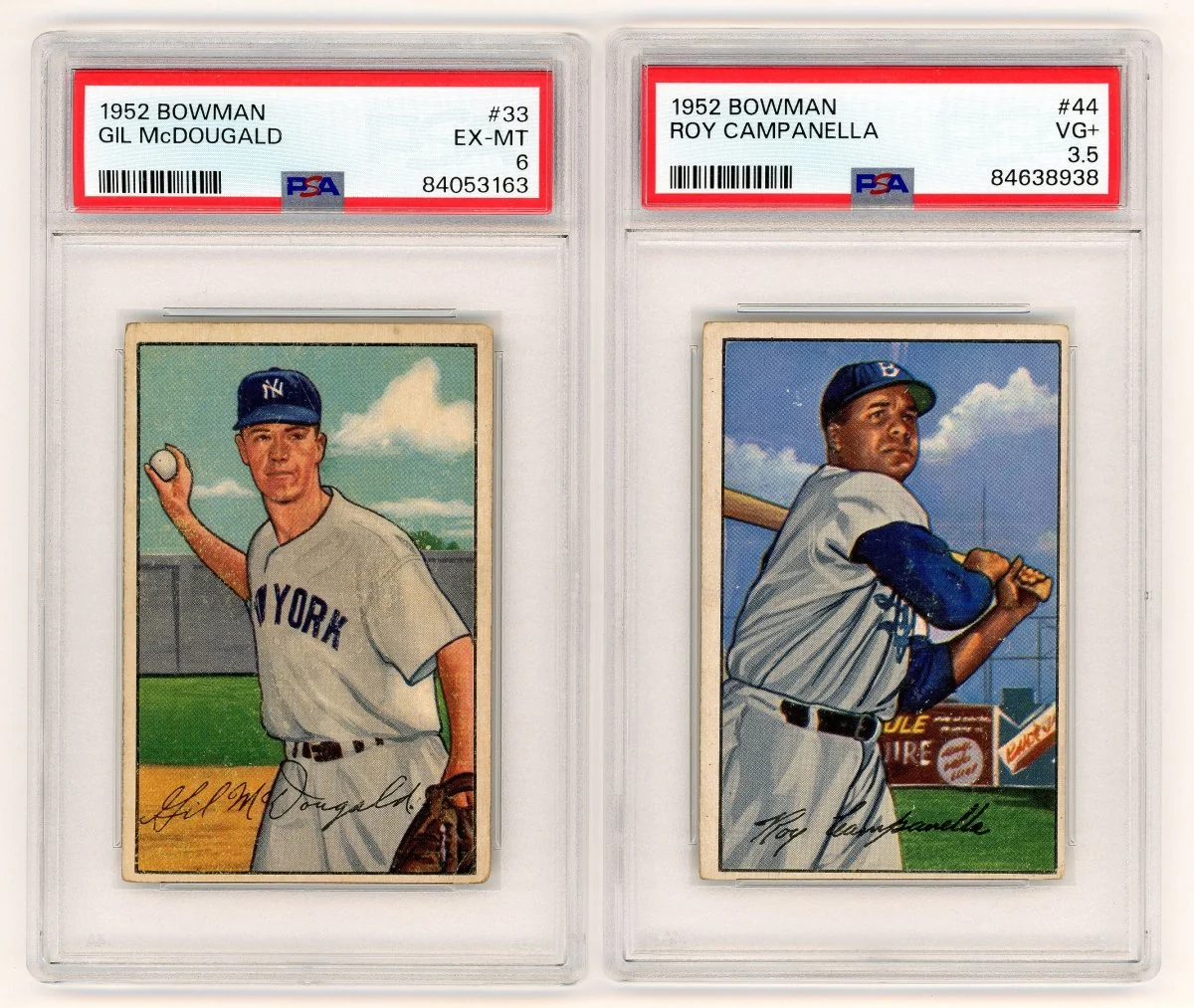 1952 BOWMAN BASEBALL COMPLETE GRADED SET BREAK - 2 GRADED CARDS PER BOX! - Image 8