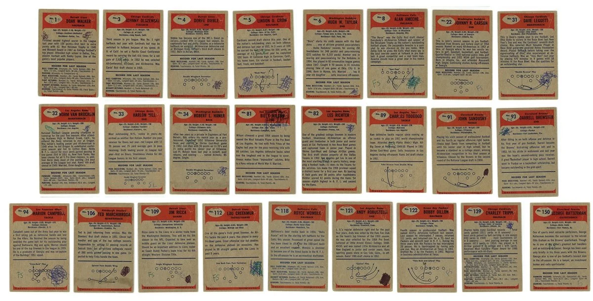 1955 BOWMAN FOOTBALL COMPLETE SET BREAK – 5 CARDS PER BOX! (1) HOFER OR STAR PER BOX! - Image 12