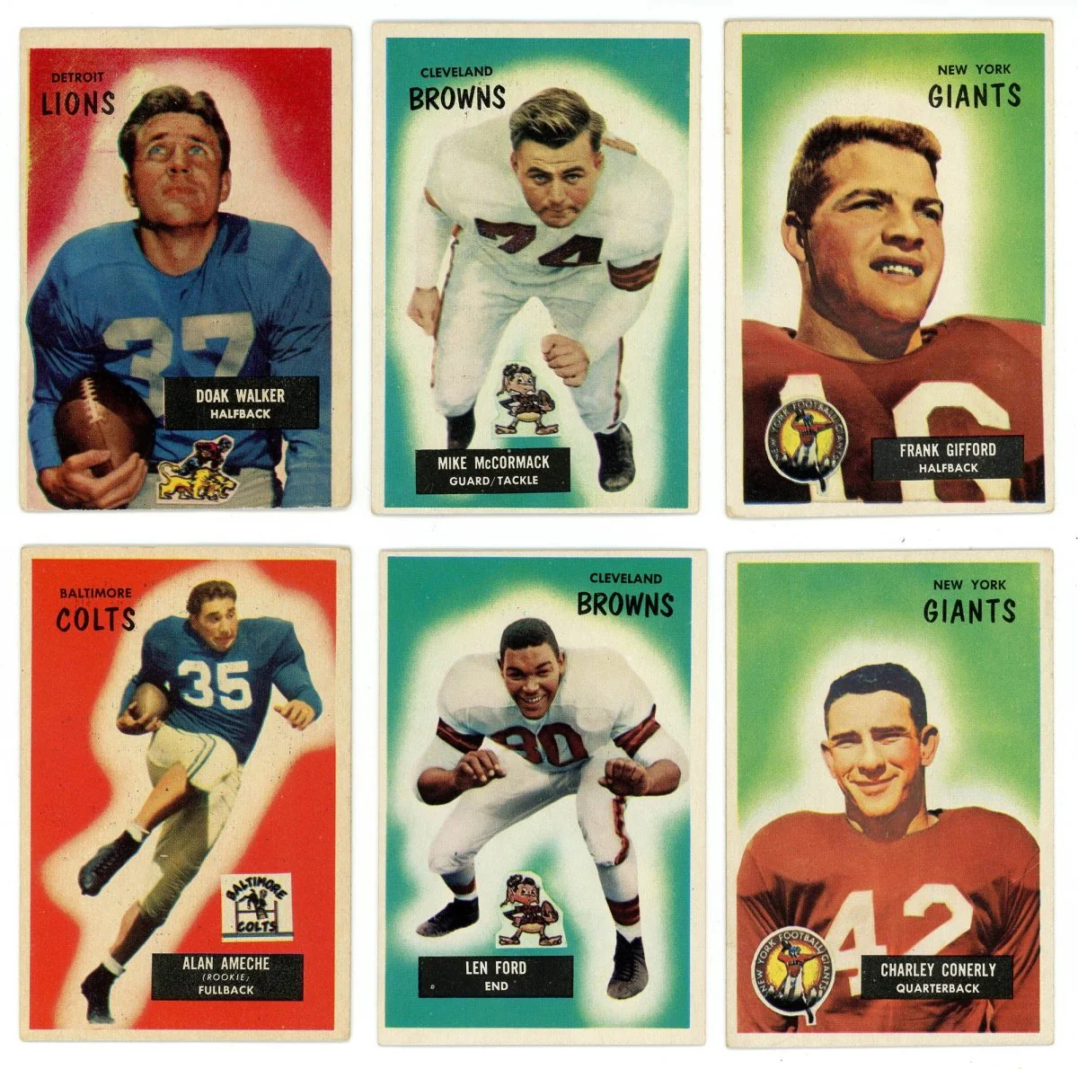 1955 BOWMAN FOOTBALL COMPLETE SET BREAK – 5 CARDS PER BOX! (1) HOFER OR STAR PER BOX! - Image 2