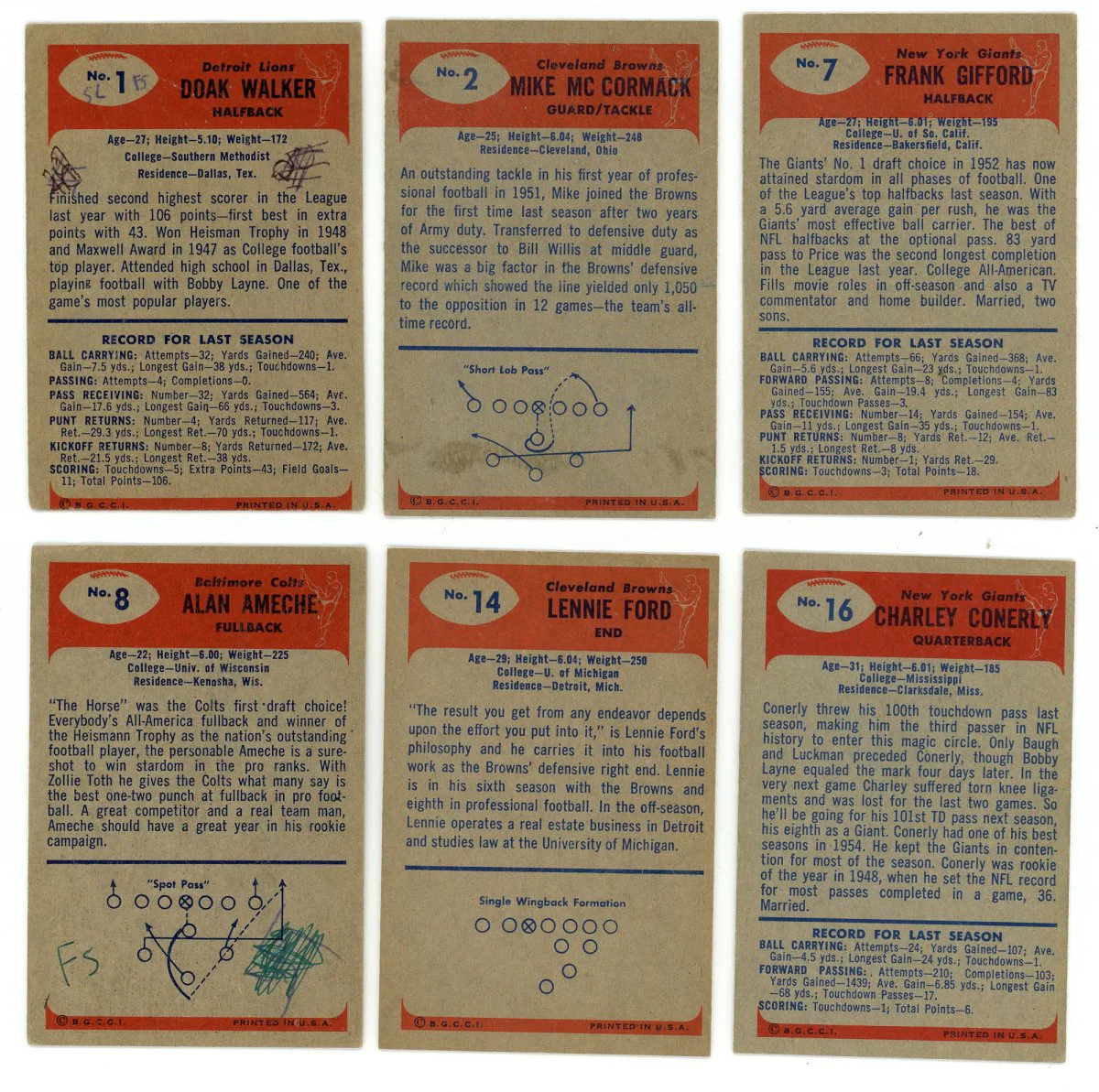 1955 BOWMAN FOOTBALL COMPLETE SET BREAK – 5 CARDS PER BOX! (1) HOFER OR STAR PER BOX! - Image 3
