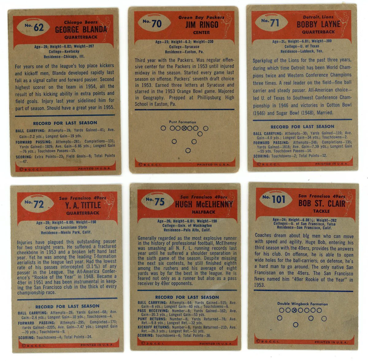 1955 BOWMAN FOOTBALL COMPLETE SET BREAK – 5 CARDS PER BOX! (1) HOFER OR STAR PER BOX! - Image 7