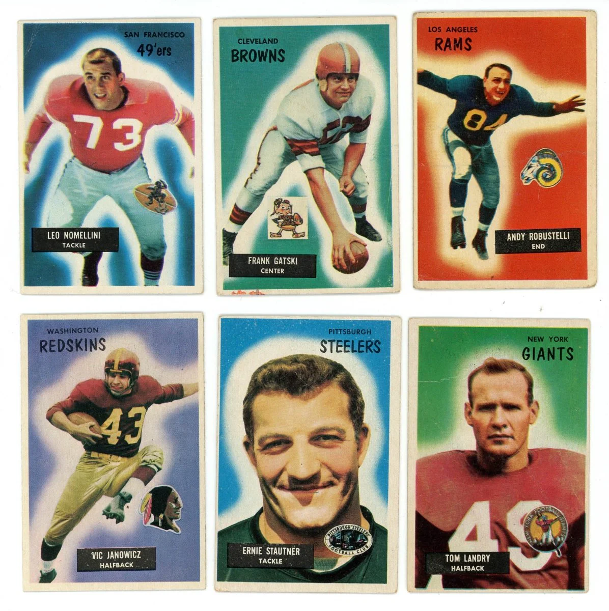 1955 BOWMAN FOOTBALL COMPLETE SET BREAK – 5 CARDS PER BOX! (1) HOFER OR STAR PER BOX! - Image 8