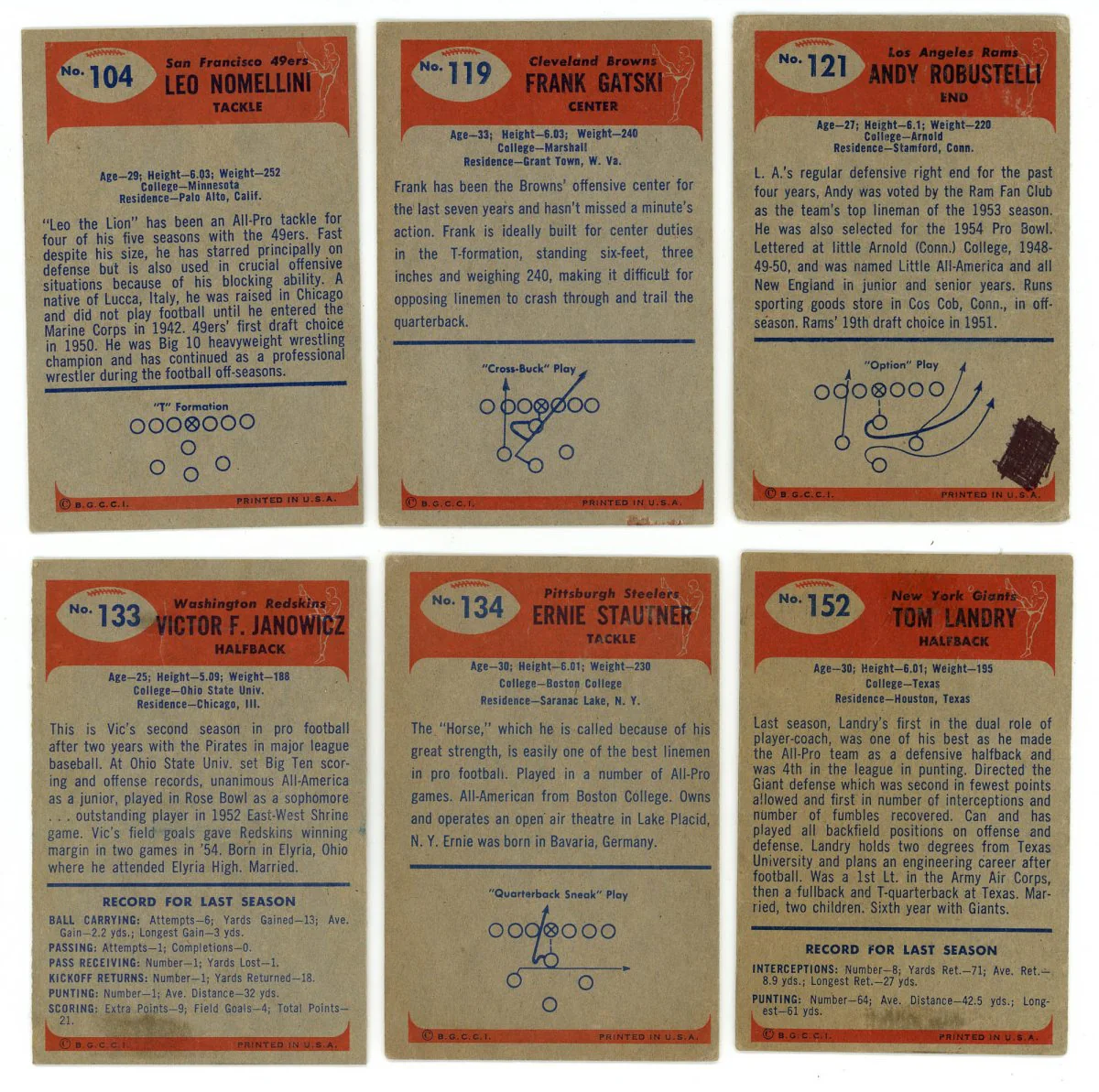 1955 BOWMAN FOOTBALL COMPLETE SET BREAK – 5 CARDS PER BOX! (1) HOFER OR STAR PER BOX! - Image 9