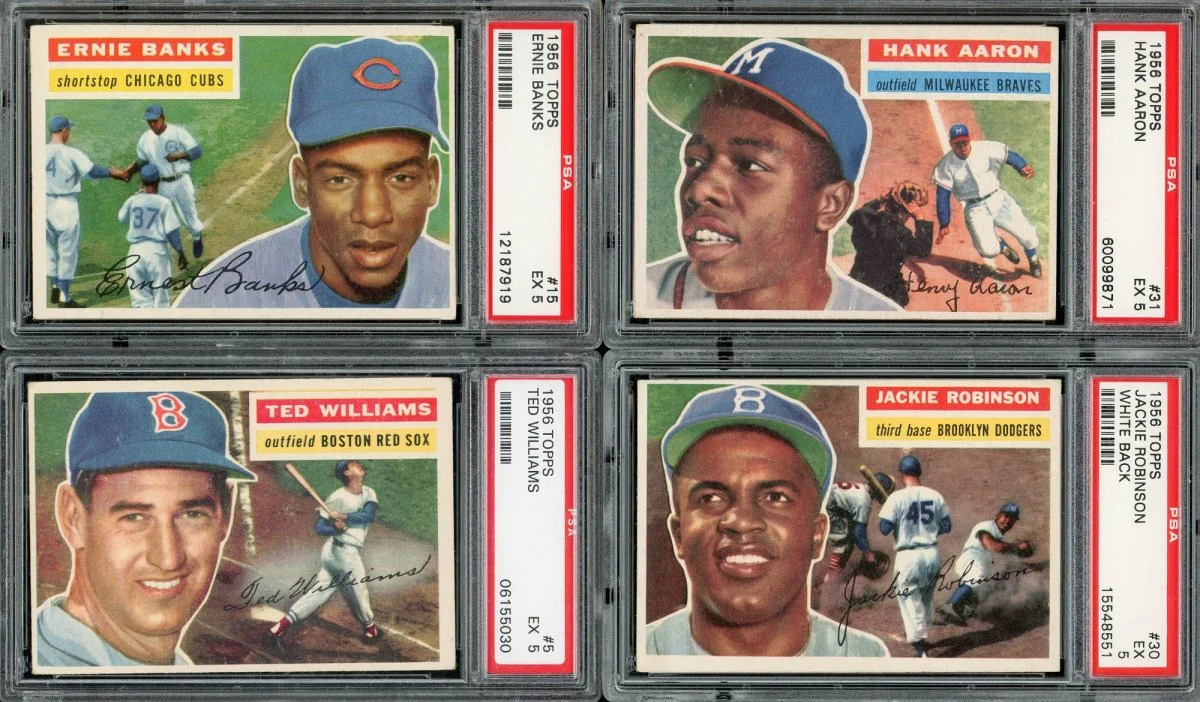 1956 TOPPS BASEBALL PSA GRADED COMPLETE SET BREAK – 2 CARDS PER BOX! - Image 2