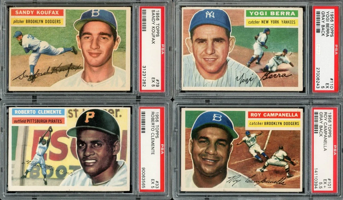 1956 TOPPS BASEBALL PSA GRADED COMPLETE SET BREAK – 2 CARDS PER BOX! - Image 3
