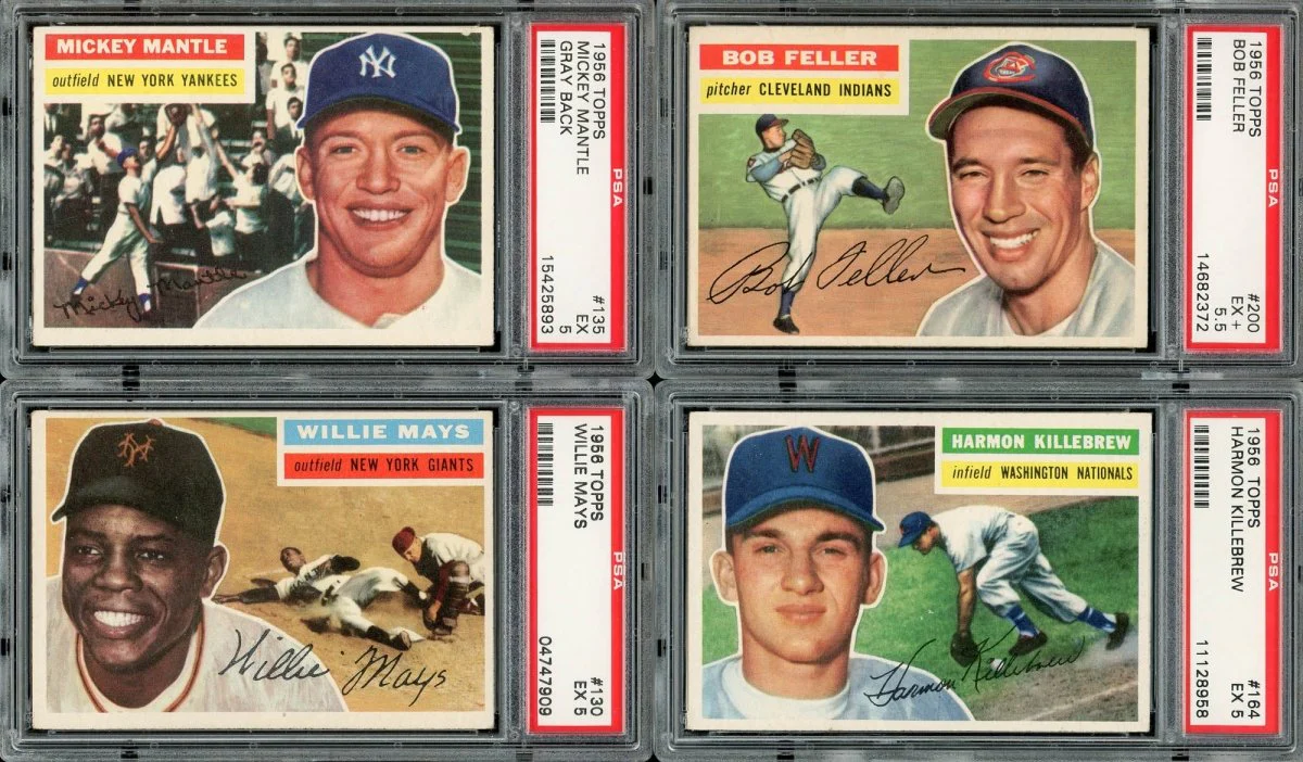1956 TOPPS BASEBALL PSA GRADED COMPLETE SET BREAK – 2 CARDS PER BOX! - Image 4