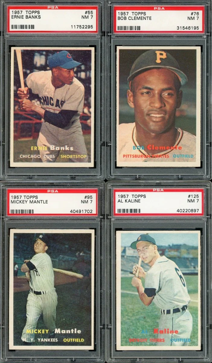 1957 TOPPS BASEBALL COMPLETE PSA GRADED SET BREAK – 1 CARD PER BOX! ALL PSA 7 OR HIGHER! - Image 4