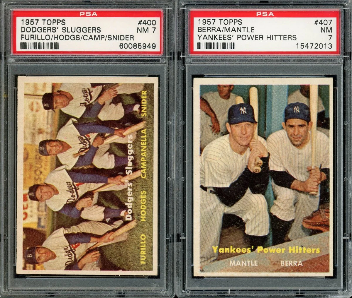 1957 TOPPS BASEBALL COMPLETE PSA GRADED SET BREAK – 1 CARD PER BOX! ALL PSA 7 OR HIGHER! - Image 7