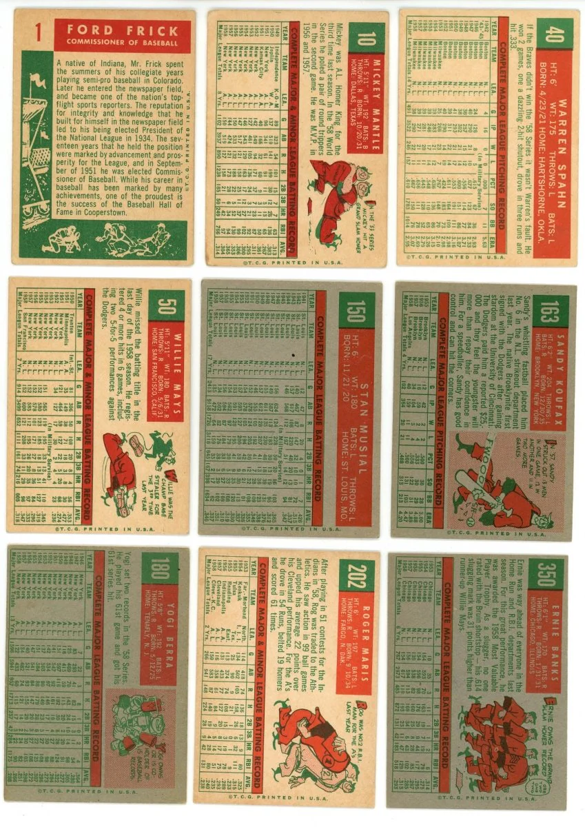 1959 TOPPS BASEBALL COMPLETE SET BREAK - 7 CARDS PER BOX! INCLUDES A HOFer AND/OR HIGH #! - Image 3