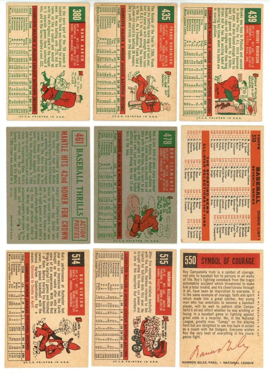 1959 TOPPS BASEBALL COMPLETE SET BREAK - 7 CARDS PER BOX! INCLUDES A HOFer AND/OR HIGH #! - Image 5