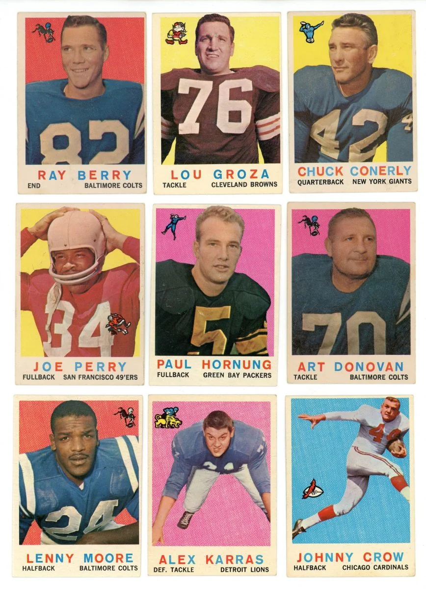 1959 TOPPS FOOTBALL COMPLETE SET BREAK - 6 CARDS PER BOX! A HOFER IN EVERY BOX! - Image 4