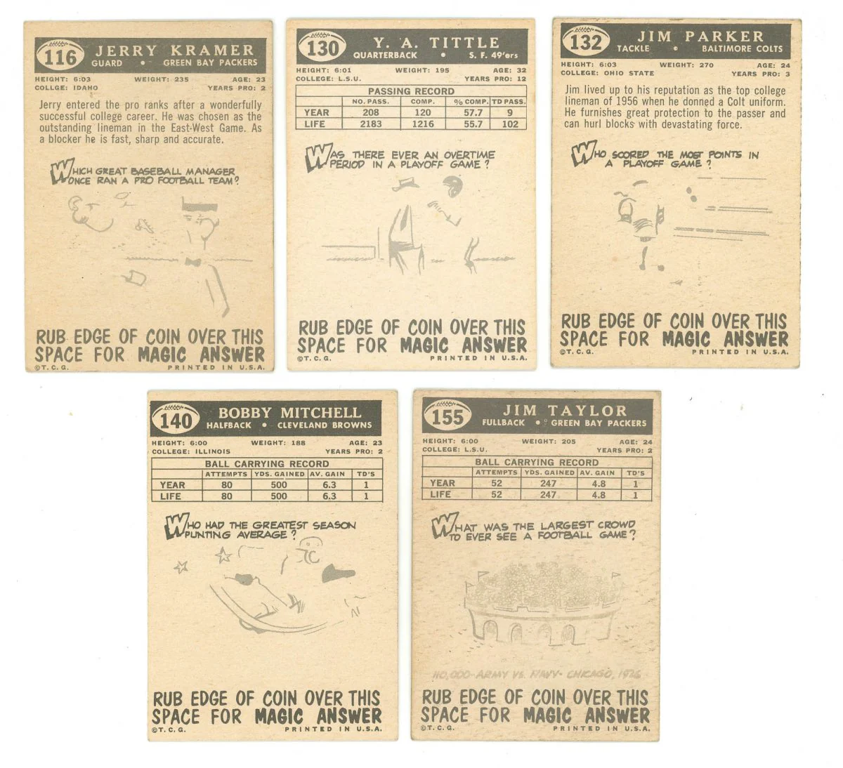 1959 TOPPS FOOTBALL COMPLETE SET BREAK - 6 CARDS PER BOX! A HOFER IN EVERY BOX! - Image 7