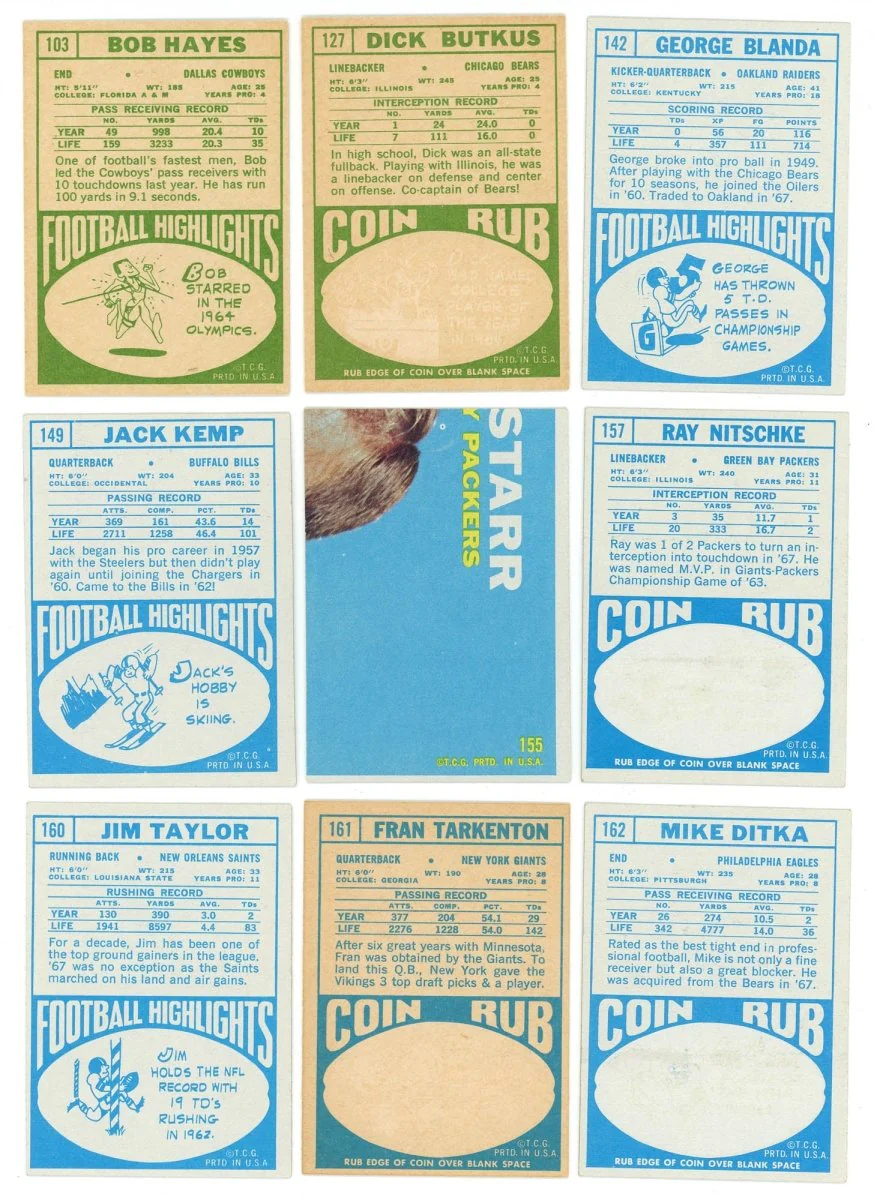 1968 TOPPS FOOTBALL COMPLETE SET BREAK - 6 CARDS PER BOX! 1 HOFER IN EVERY BOX! - Image 5