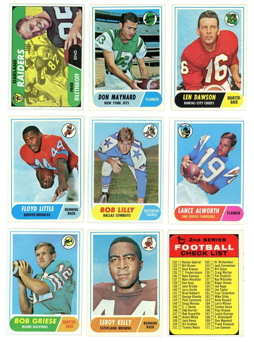 1968 TOPPS FOOTBALL COMPLETE SET BREAK - 6 CARDS PER BOX! 1 HOFER IN EVERY BOX! - Image 6