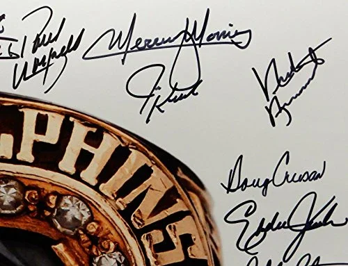 1972 17-0 Perfect Season Autographed 16x20 Super Bowl Ring Photo- JSA W Auth - Image 6