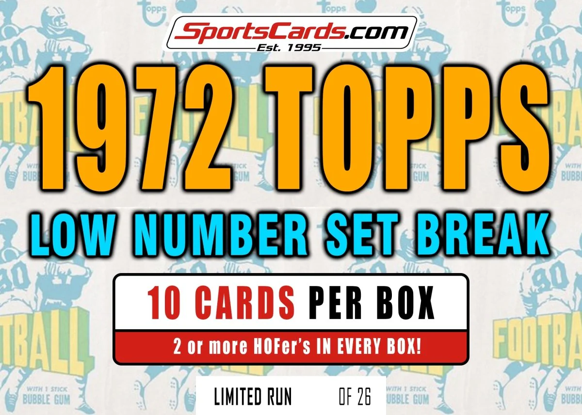 1972 TOPPS FOOTBALL LOW NUMBER SET BREAK BOX– 10 CARDS PER BOX! - Image 2