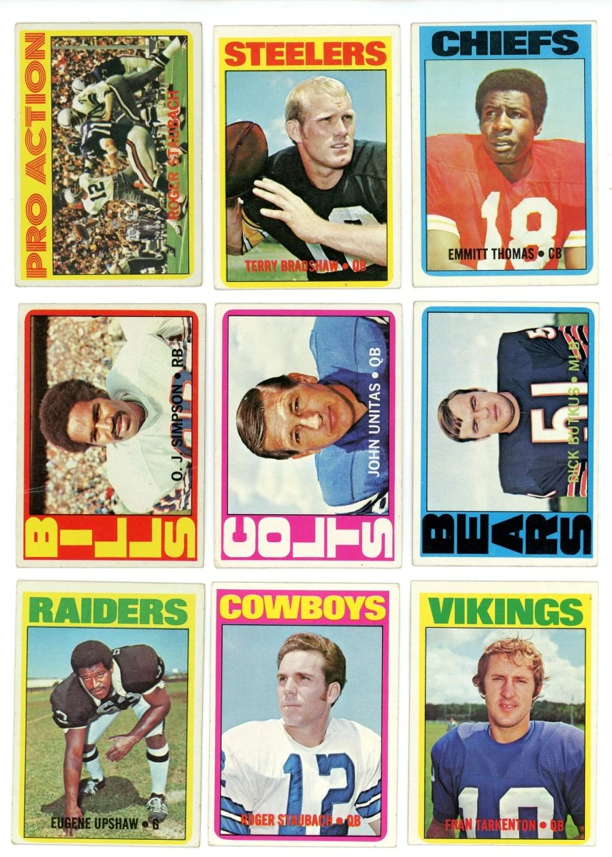 1972 TOPPS FOOTBALL LOW NUMBER SET BREAK BOX– 10 CARDS PER BOX! - Image 5