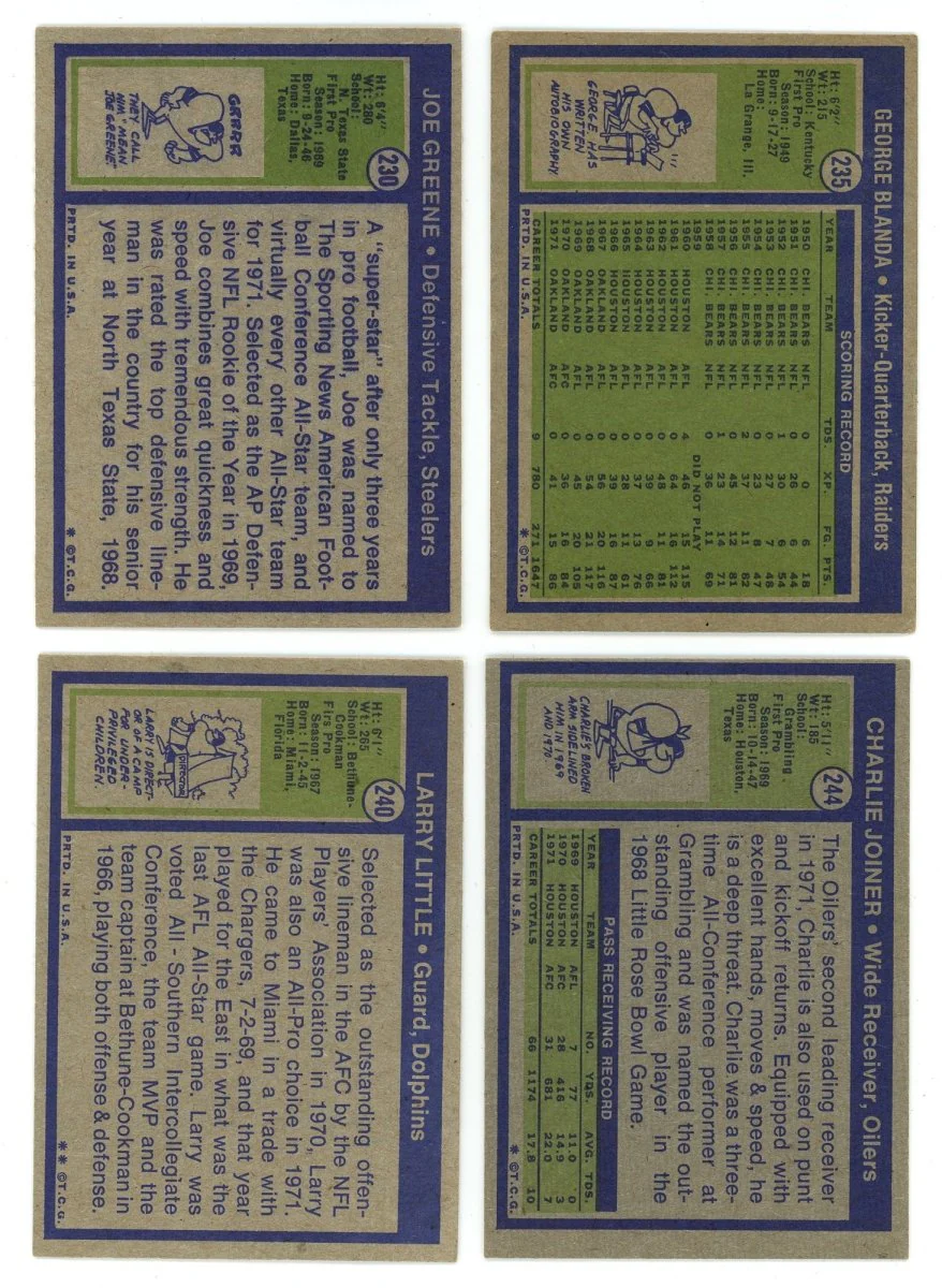 1972 TOPPS FOOTBALL LOW NUMBER SET BREAK BOX– 10 CARDS PER BOX! - Image 8