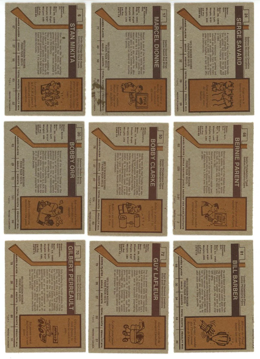 1973-74 O-PEE-CHEE HOCKEY COMPLETE SET BREAK - 14 CARDS PER BOX! 2 HOFERS PER BOX! - Image 3