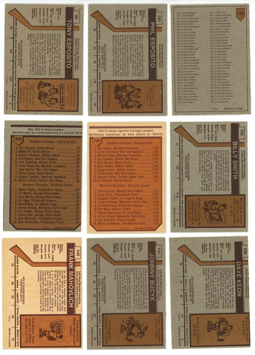 1973-74 O-PEE-CHEE HOCKEY COMPLETE SET BREAK - 14 CARDS PER BOX! 2 HOFERS PER BOX! - Image 5