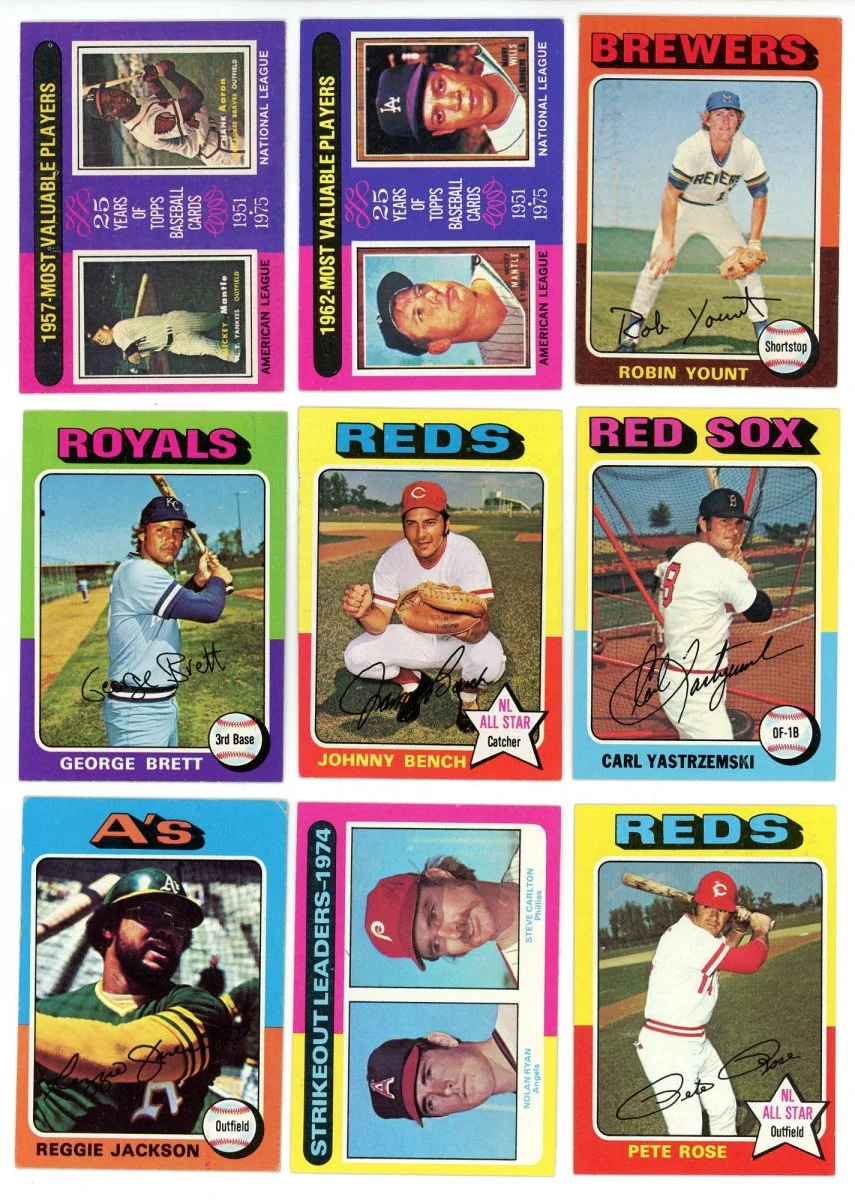 1975 TOPPS BASEBALL COMPLETE SET BREAK - 15 CARDS PER BOX! INCLUDES 1 OR MORE HOFER! - Image 4