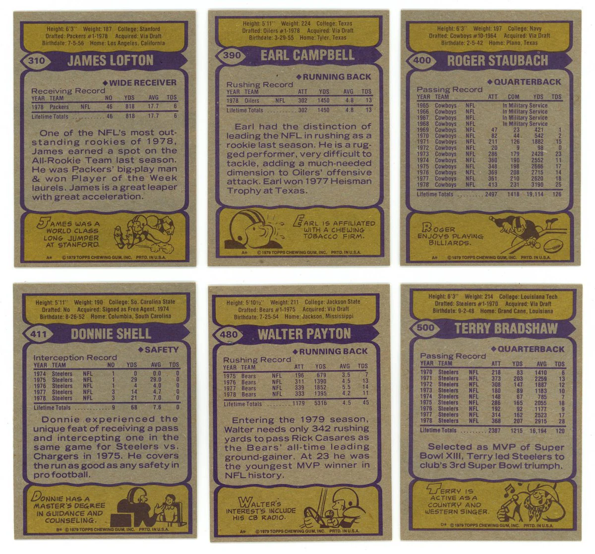 1979 TOPPS FOOTBALL COMPLETE SET BREAK - 16 CARDS PER BOX! 2 HOFERS PER BOX! - Image 5