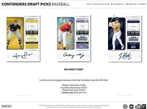 2018 Panini Contenders Draft Picks Collegiate Baseball Hobby Box - Image 3