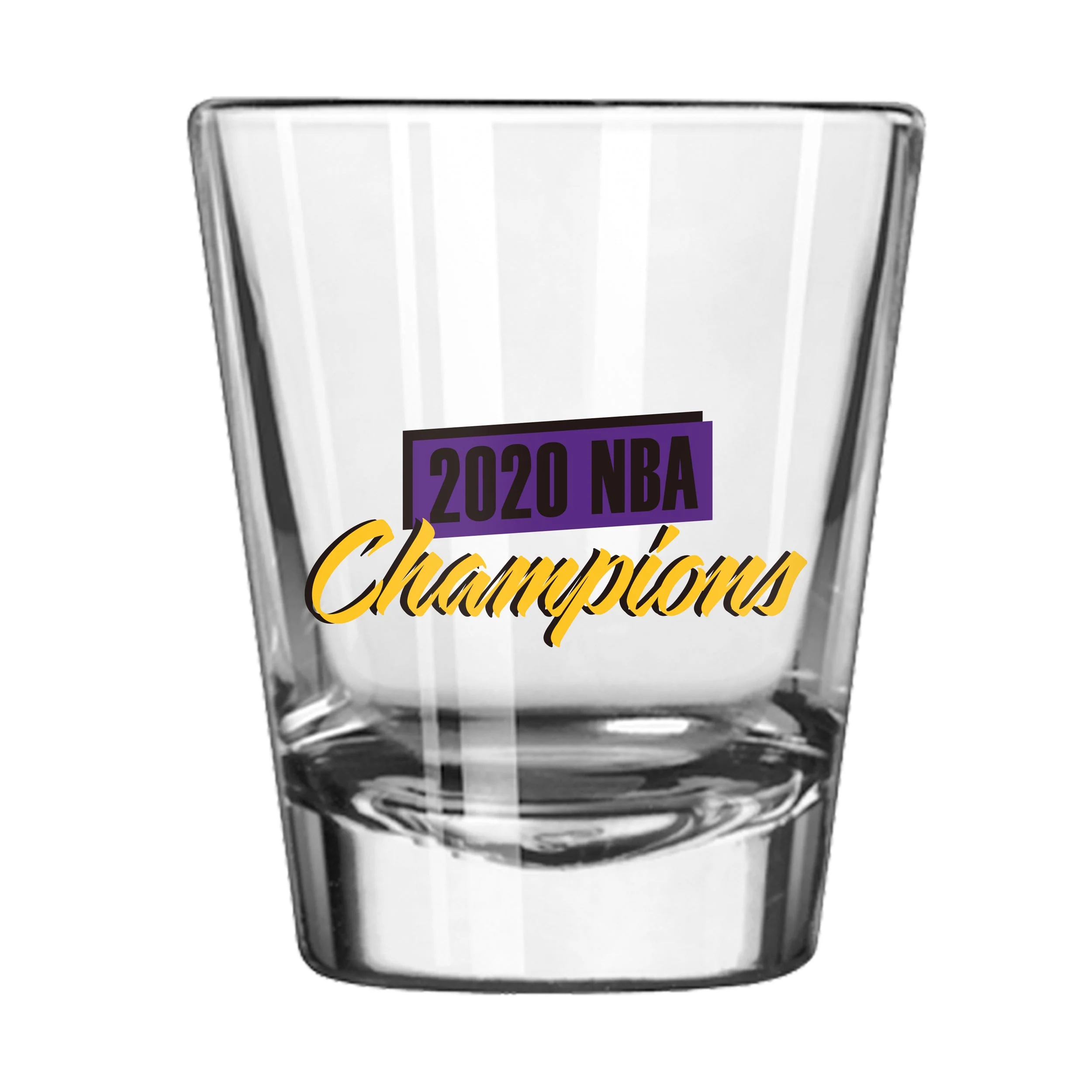 2020 Lakers NBA Champions 2oz Logo Shot Glass - Image 2