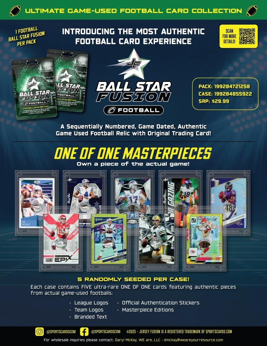 2025 BALL STAR FUSION - FOOTBALL EDITION - CASE (100 PACKS) - Image 4