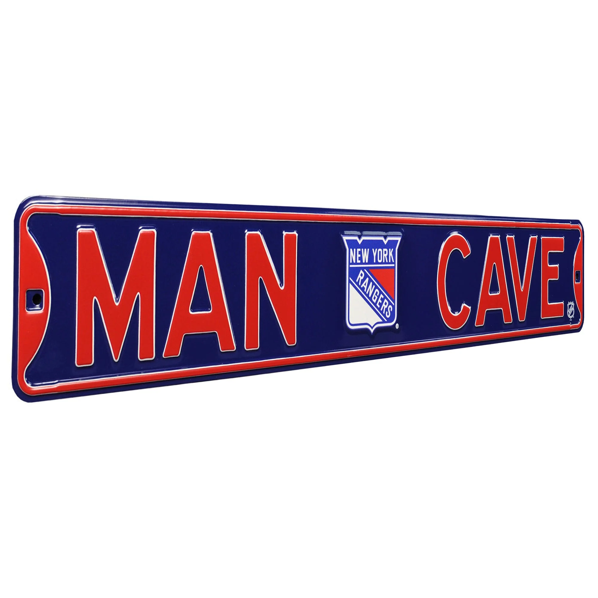 New York Rangers - MAN CAVE - Embossed Steel Street Sign