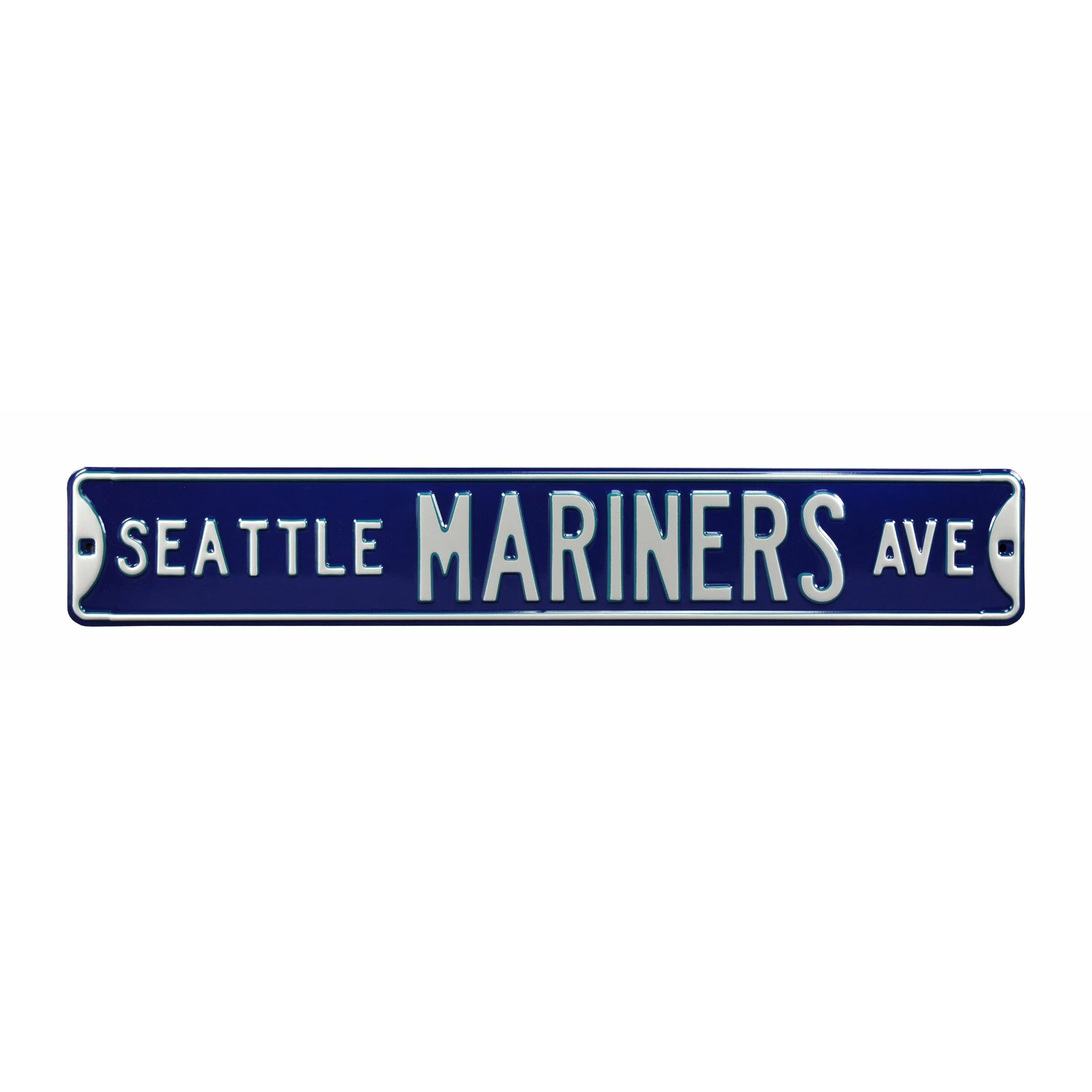 Seattle Mariners - SEATTLE MARINERS AVE - Embossed Steel Street Sign