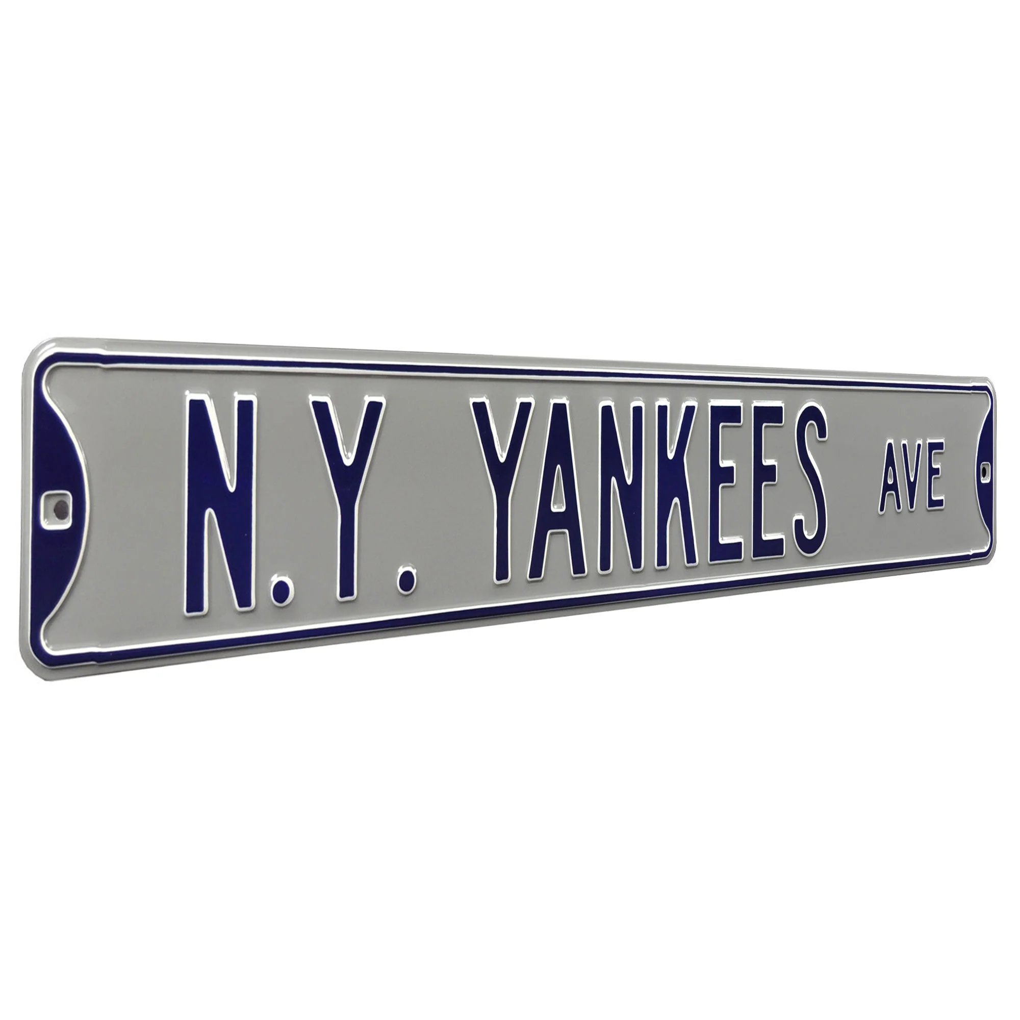 New York Yankees - NY YANKEES AVE - Gray Embossed Steel Street Sign