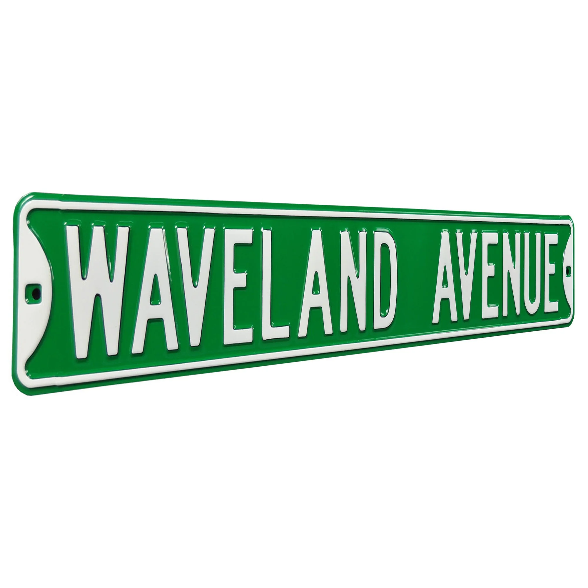 Chicago Cubs - WAVELAND AVE - Embossed Steel Street Sign