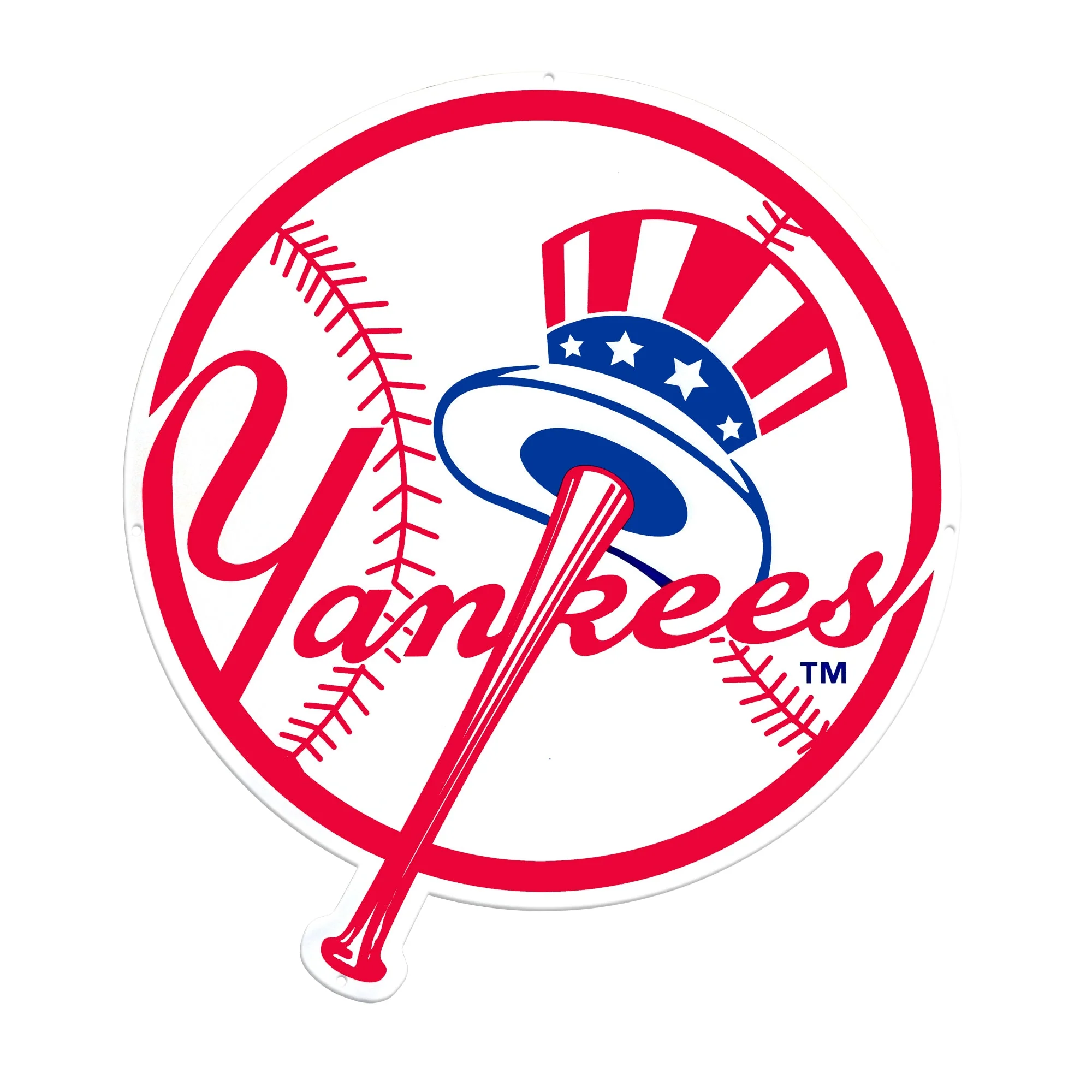 New York Yankees - Top Hat Logo 20.5" X 18" Statement Size Steel Laser Cut Sign