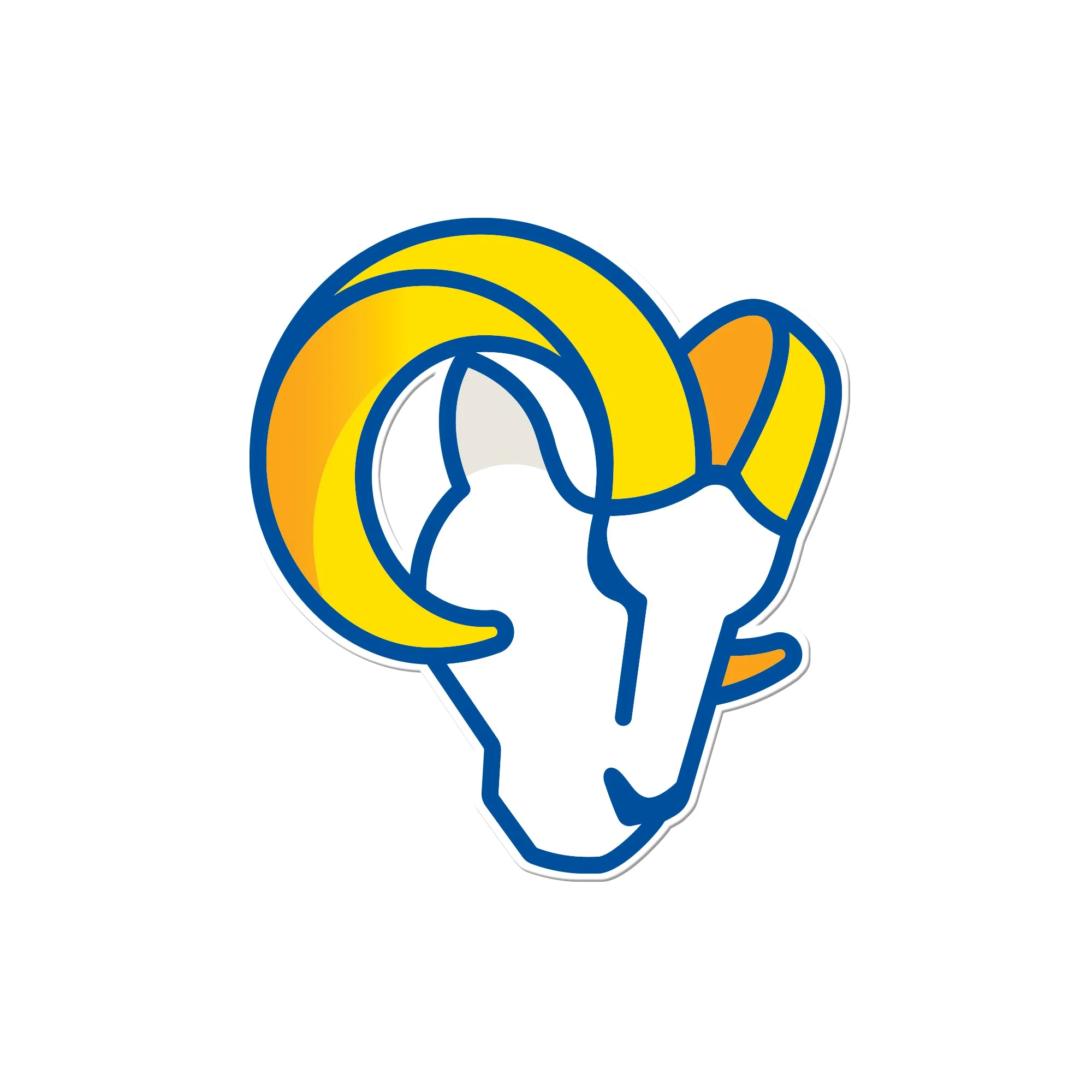 Los Angeles Rams 20-24" Statement Size Steel Laser Cut Sign