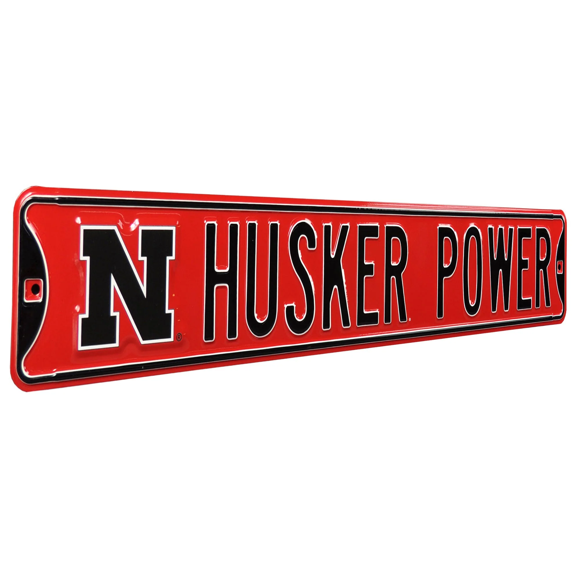 Nebraska Cornhuskers - HUSKER POWER - Embossed Steel Street Sign