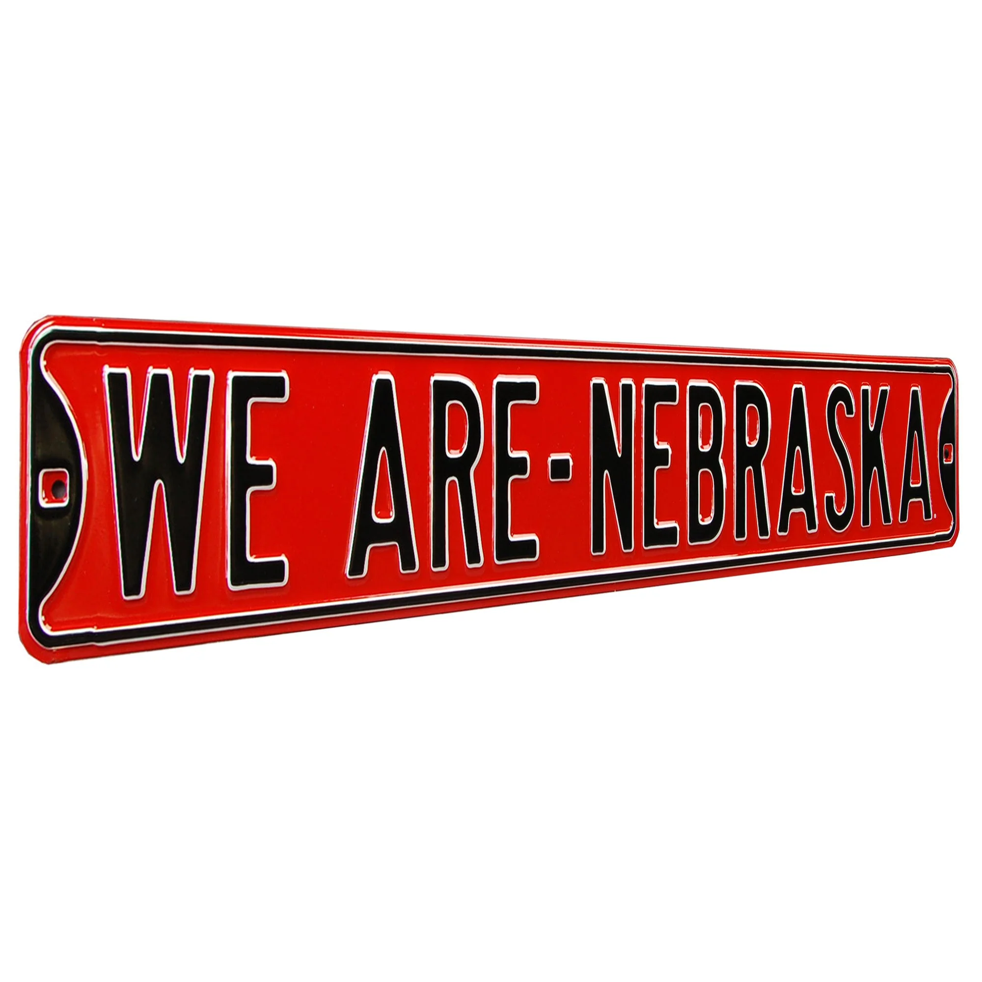 Nebraska Cornhuskers - WE ARE NEBRASKA - Embossed Steel Street Sign