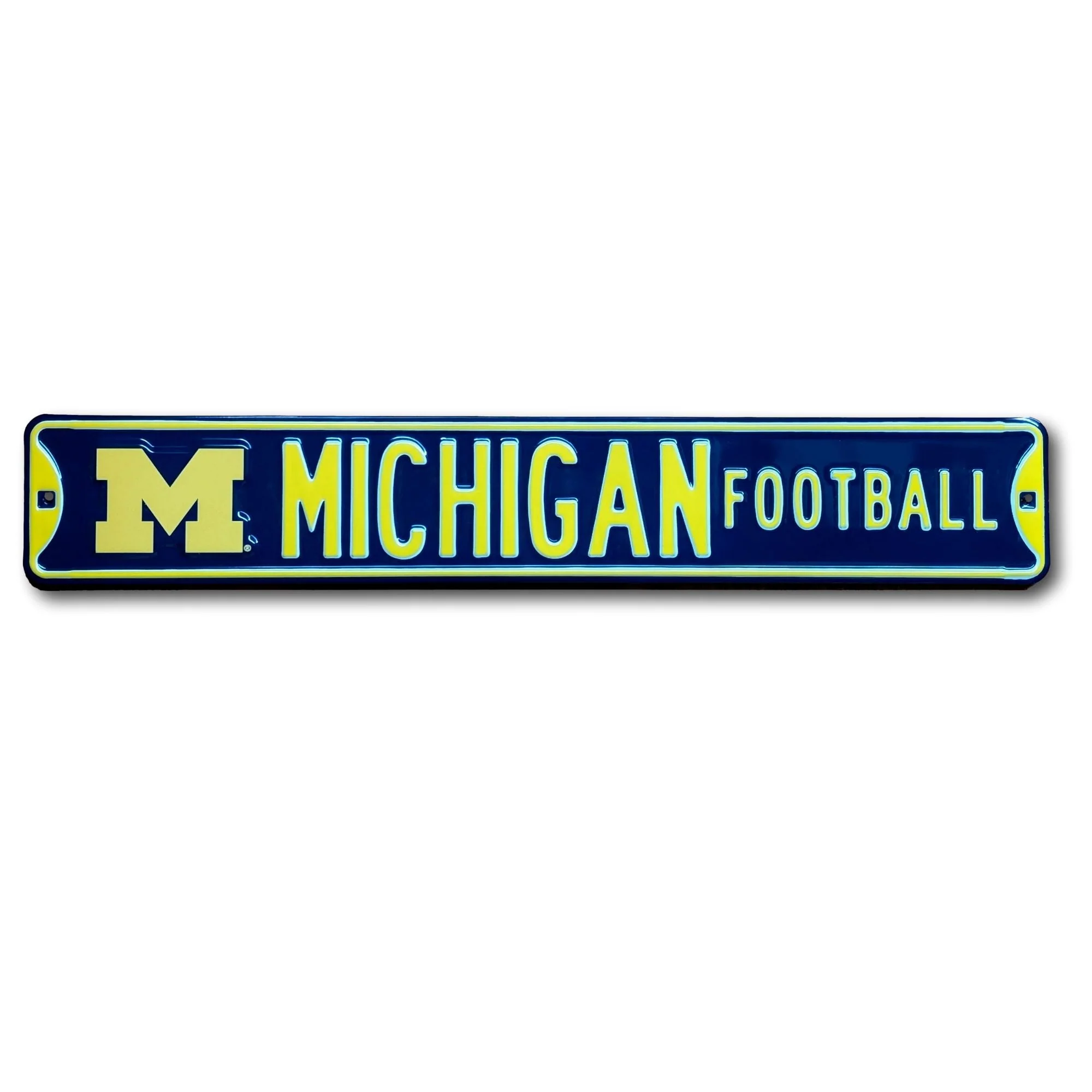 Michigan Wolverines - MICHIGAN FOOTBALL - Embossed Steel Street Sign