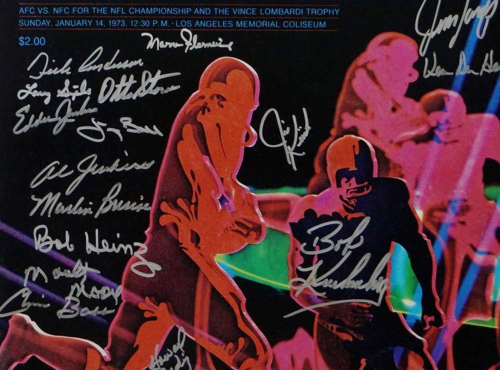 72 Dolphins Autographed 16x20 PF Super Bowl Poster by NFL/Fanatics w/ 20 Sigs -JSA W Auth Silver - Image 3