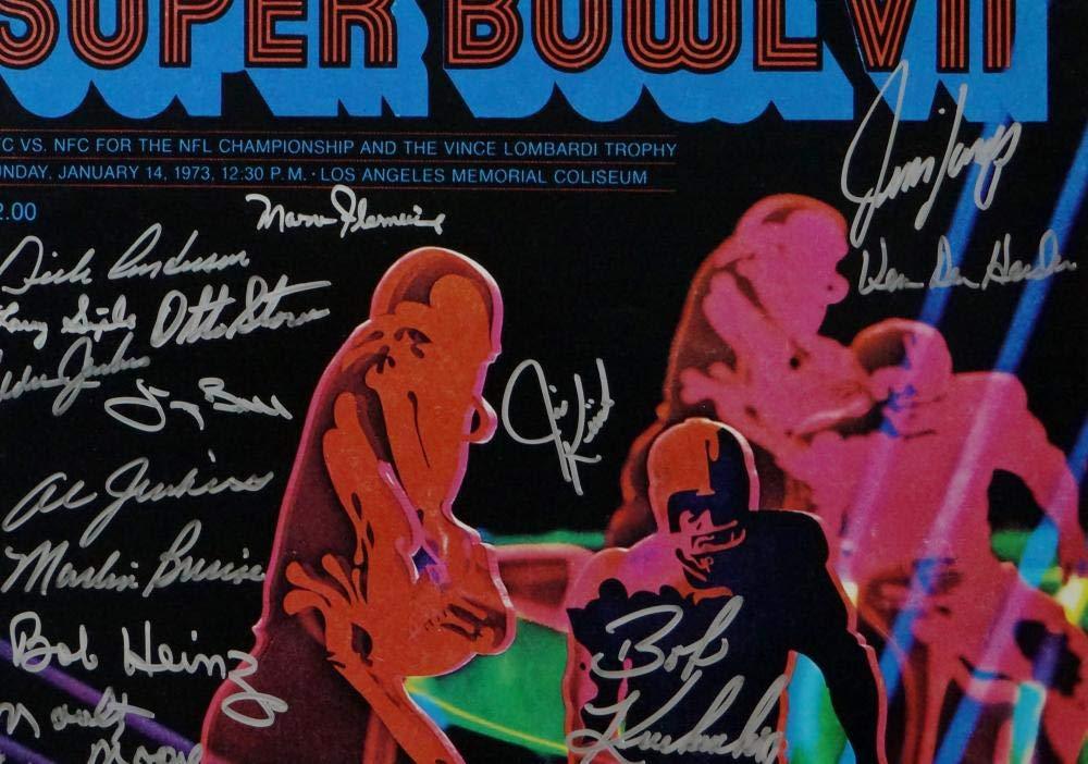 72 Dolphins Autographed 16x20 PF Super Bowl Poster by NFL/Fanatics w/ 20 Sigs -JSA W Auth Silver - Image 4
