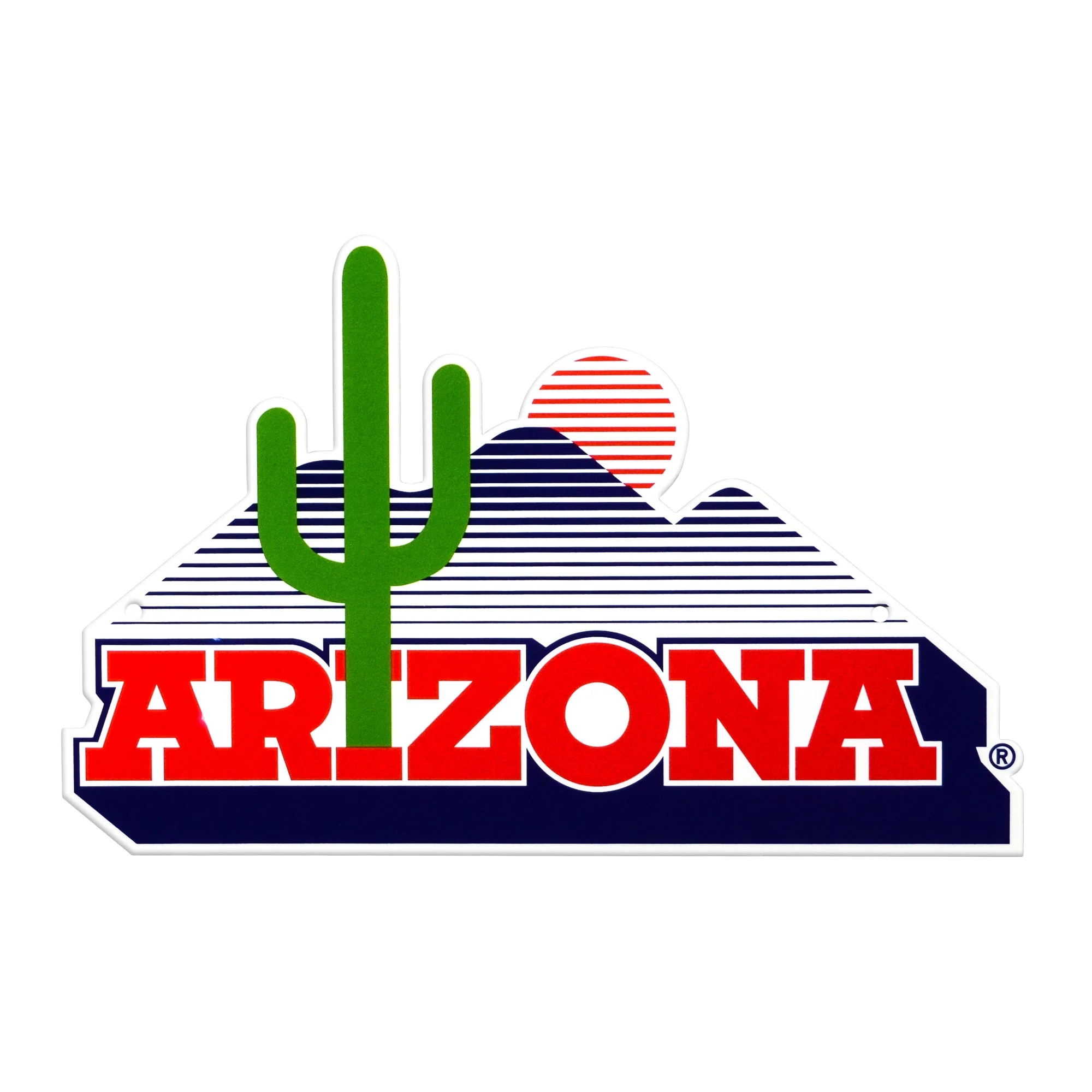 Arizona Wildcats - Vintage Cactus 12" Spirit Size Steel Laser Cut Sign
