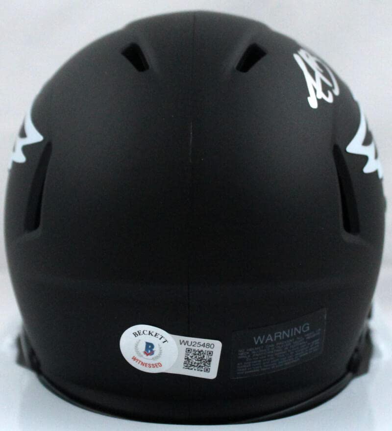 A.J. Brown Autographed Eagles Eclipse Speed Mini Helmet-Beckett W Hologram Silver - Image 6