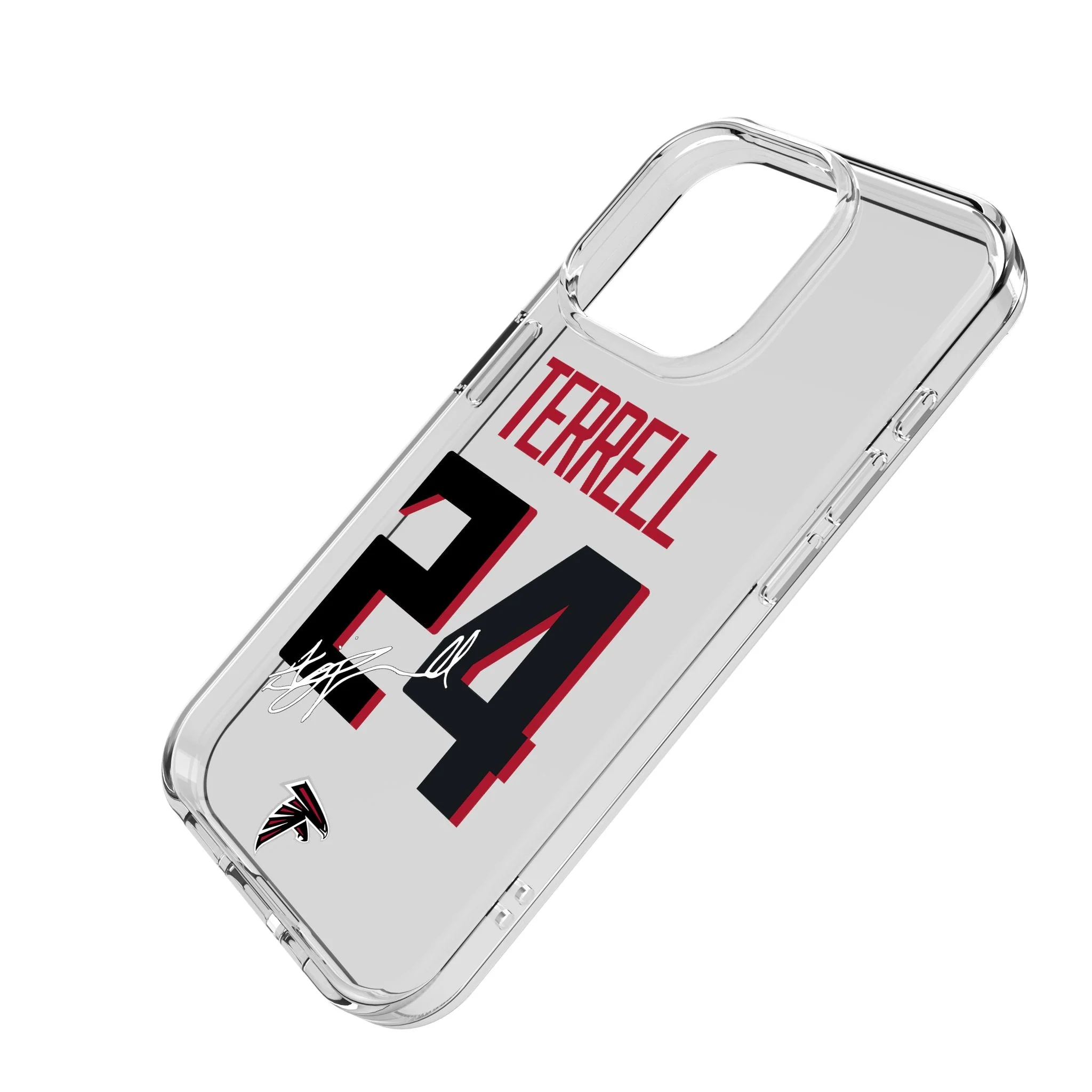 A.J. Terrell Atlanta Falcons 24 Game Tactic Clear Phone Case for Apple iPhone - Image 2