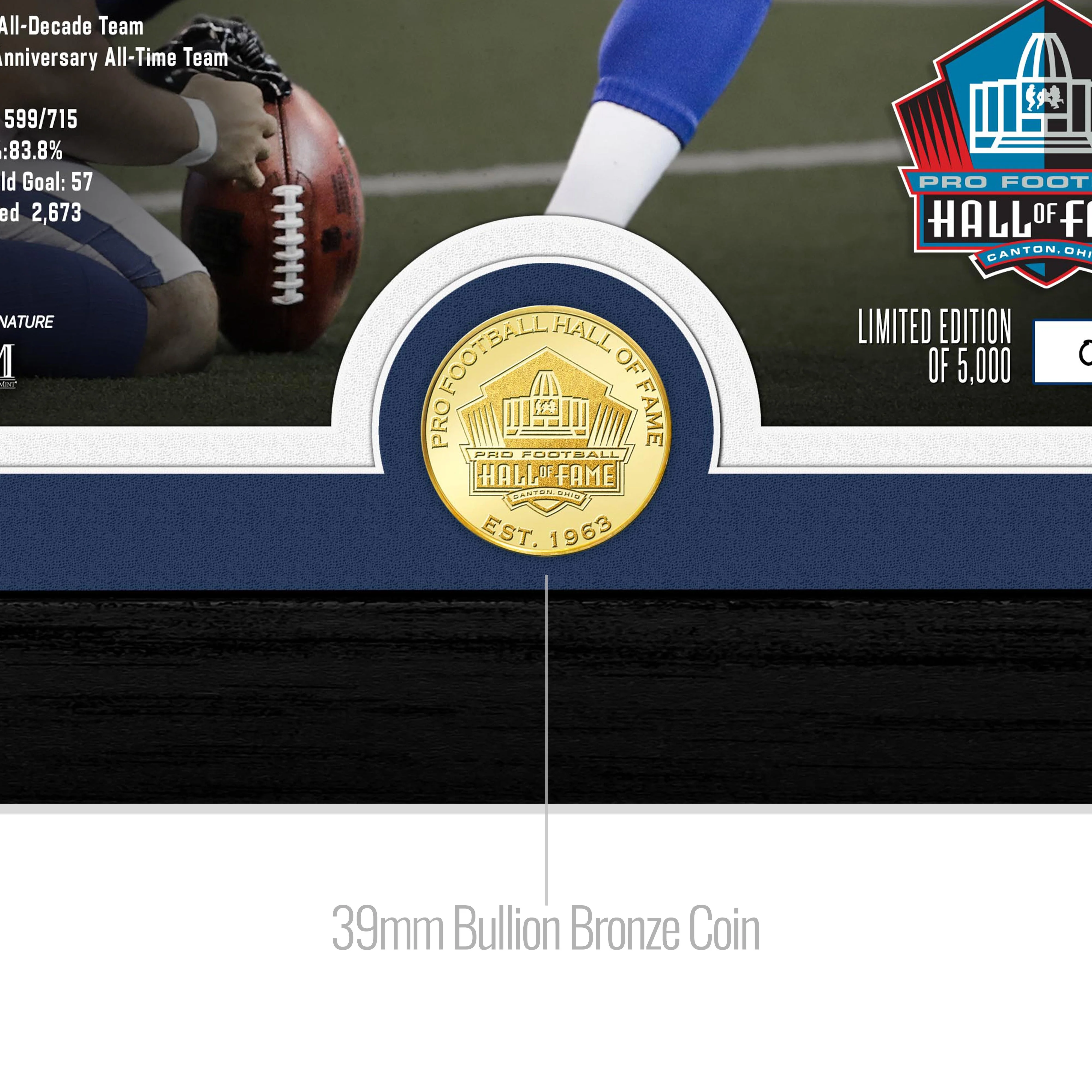 Adam Vinatieri Colts 2026 NFL Hall of Fame Induction Bronze Coin Photo Mint - Image 2