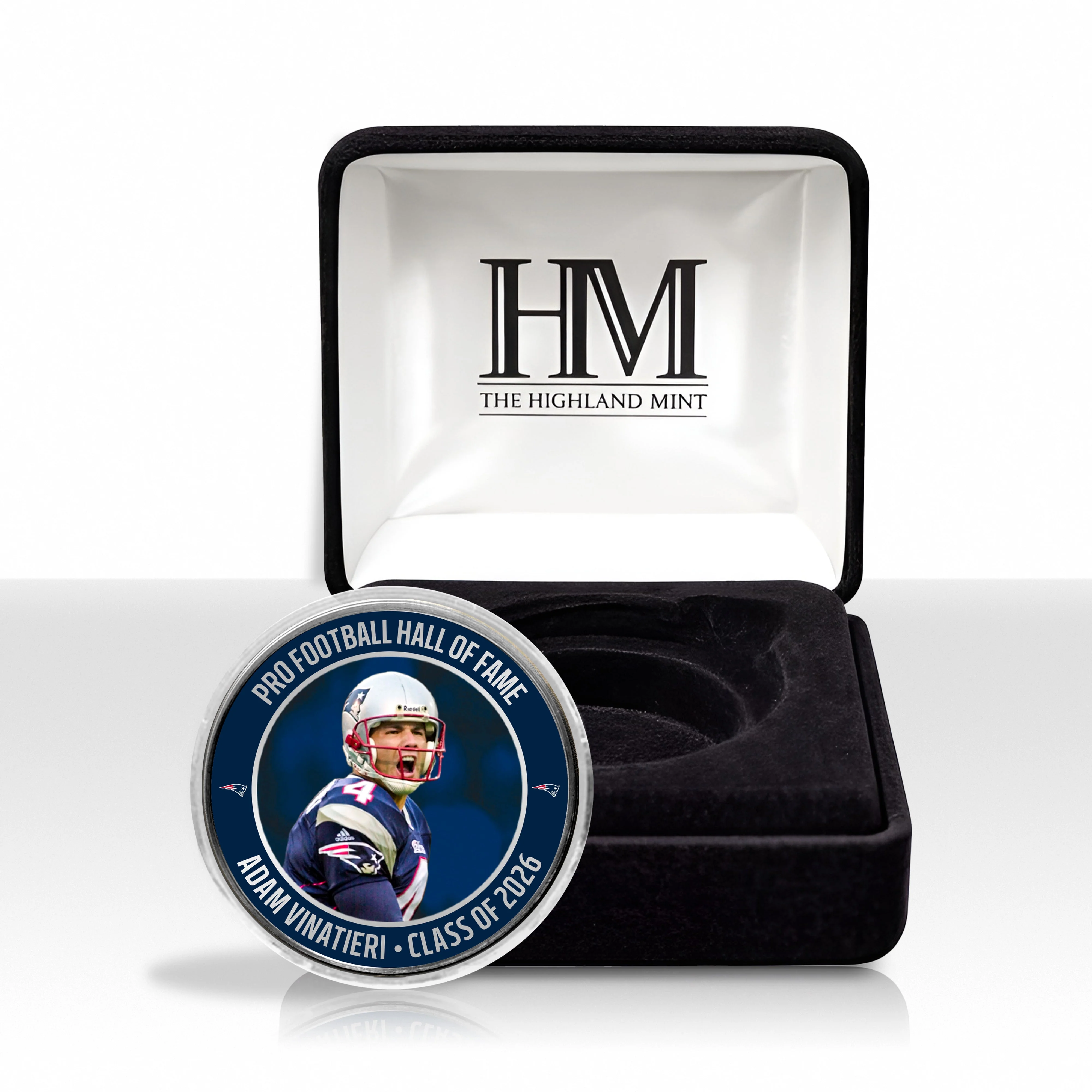 Adam Vinatieri Patriots 2026 NFL Hall of Fame Induction Silver Plated Coin - Image 4