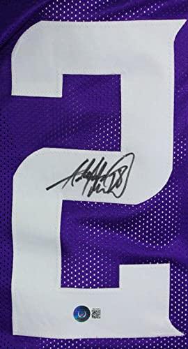 Adrian Peterson Autographed Purple Pro Style Jersey-Beckett W Hologram - Image 3
