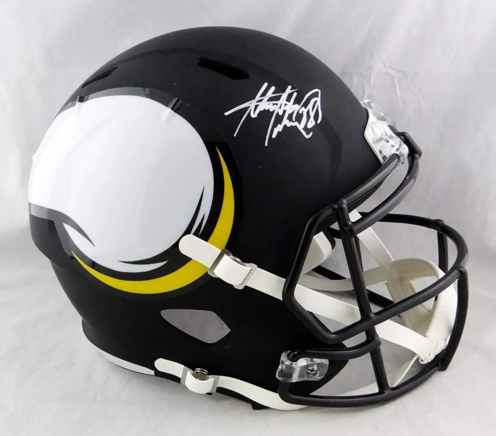 Adrian Peterson Autographed Vikings F/S AMP Speed Helmet - Beckett W Auth *White - Image 3